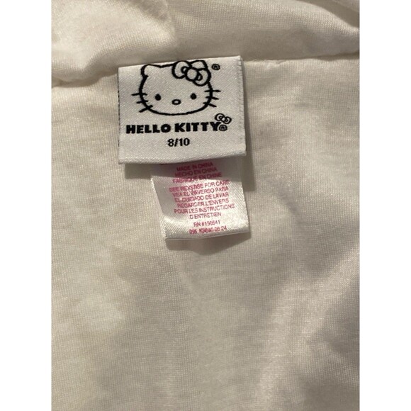 Hello Kitty White Girls Child Vest Size: 8-10 Hoodies Logo Full Zipper - Picture 8 of 9